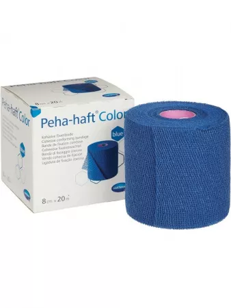 PEHA-HAFT (3000230) самофиксирующийся бинт 20 м х 8 см, синий