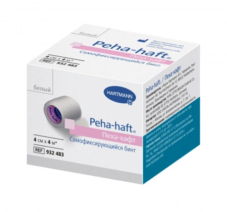PEHA-HAFT (9324833) самофиксирующийся эластичный бинт 4 м х 4 см, белый