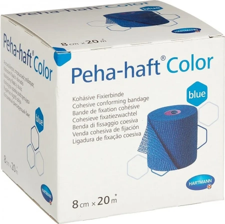 PEHA-HAFT (9324742) самофиксирующийся бинт 20 м х 8 см, синий