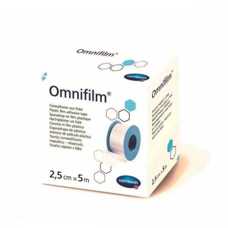OMNIFILM (9004343) Пластырь гипоаллергенный из прозрачной пленки 2,5см х 5м, 1шт/уп