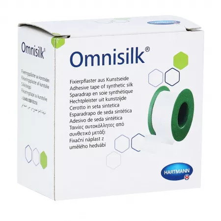 OMNISILK (9005766) Пластырь гипоаллергенный из шелка /белый/: 9,2 м х 2,5 см; 5 шт.