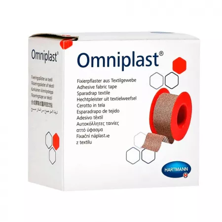 OMNIPLAST (9006641) Пластырь фиксирующий нестерильный (прочная фиксация) 5см х 5м, 1 шт/уп