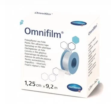 OMNIFILM (9004212) Пластырь гипоаллергенный из прозрачной пленки 1,25см х 9,2м, 1 шт/уп