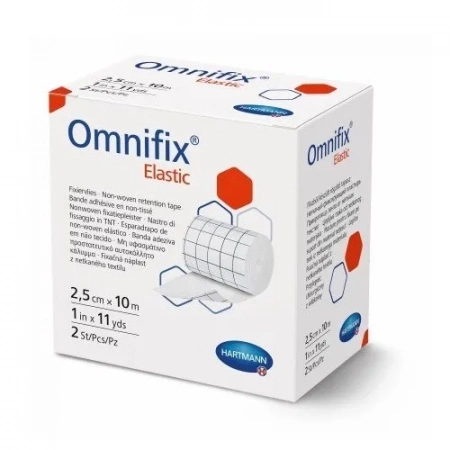 OMNIFIX elastic (9006062) Гипоаллергенный пластырь из неткан. материала /белый/ 10мх2,5см 2шт
