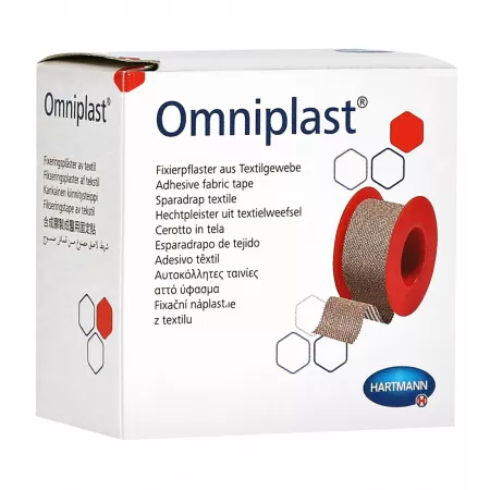 OMNIPLAST (9005731) Пластырь фиксирующий из текстильной ткани /цвет кожи/ 1,25см х 9,2м, 1 шт/уп