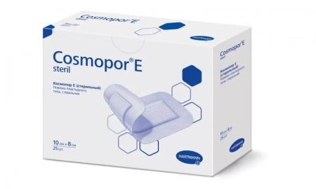 COSMOPOR E steril (9010200 / 9010320) Повязки самоклеящиеся послеоперационные 10х8см, 25шт/уп