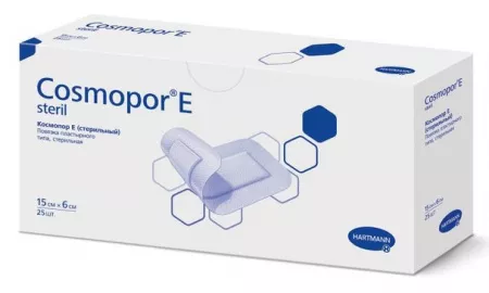 COSMOPOR E steril (9010300 / 9010190) Повязки самоклеящиеся послеоперационные 15х6см, 25шт/уп