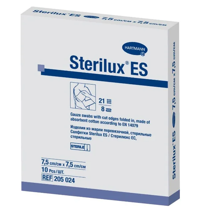 Салфетки Sterilux ES (Стерилюкс EC) стерильные 7.5х7.5см